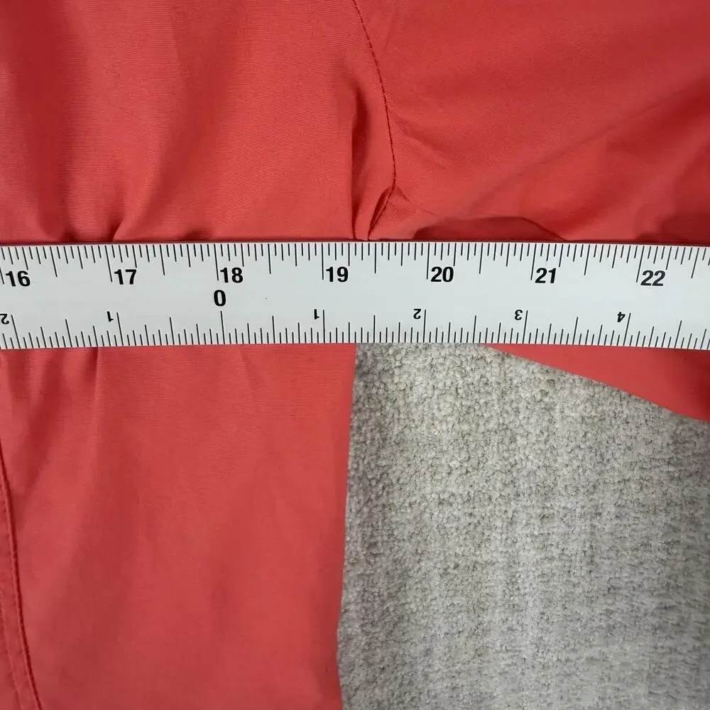 Harve Benard Jacket Womens 14 Red Collared Twill Short Lined Pockets Button